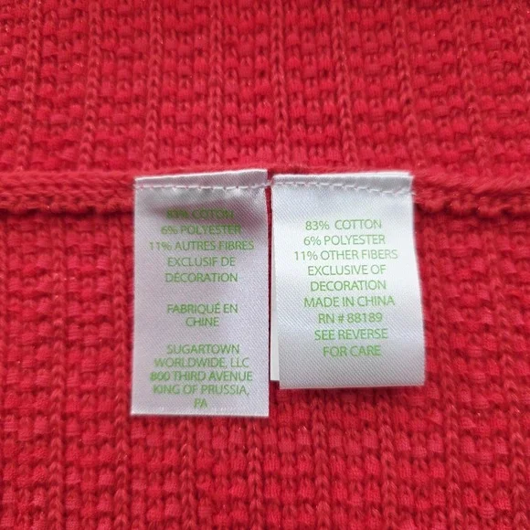 Lilly Pulitzer Red Fringe Open-Front Cardigan XL NWT $128 - Picture 5 of 5